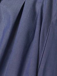 Pleated Cotton Modern Fit & Flare Dress