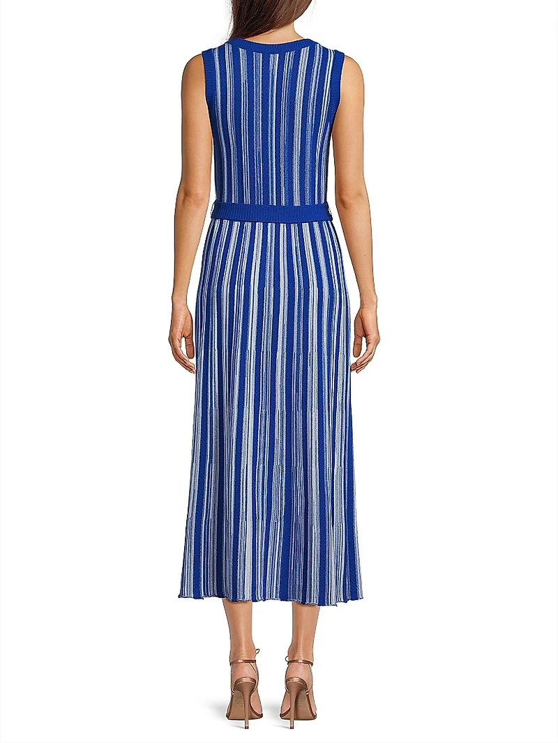Ribbed Knit Sleeveless Modern-Fit Maxi Dress