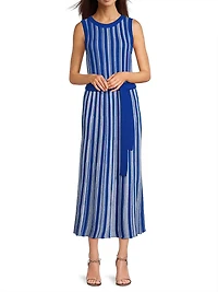 Ribbed Knit Sleeveless Modern-Fit Maxi Dress