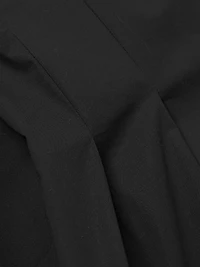 Pleated Striped Cotton Modern-Fit Fit & Flare Midi-Dress