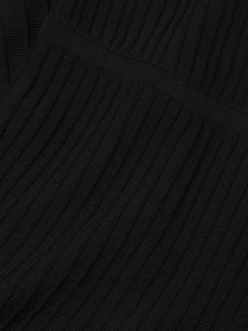 Ribbed Knit Modern-Fit Fit & Flare Midi-Dress