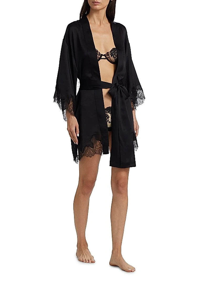 Giselle Silk & Lace Robe