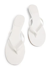 Carolyn Leather Kitten-Heel Sandals