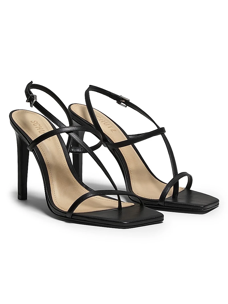 Heloise 100MM Leather Stiletto Sandals