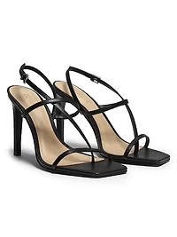 Heloise 100MM Leather Stiletto Sandals