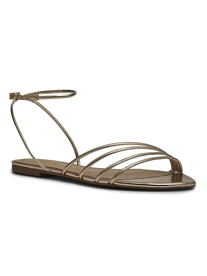 Inez Metallic Leather Flats