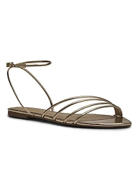 Inez Metallic Leather Flats