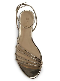 Inez Metallic Leather Flats