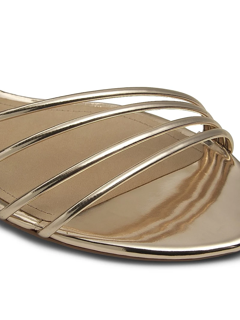 Inez Metallic Leather Flats