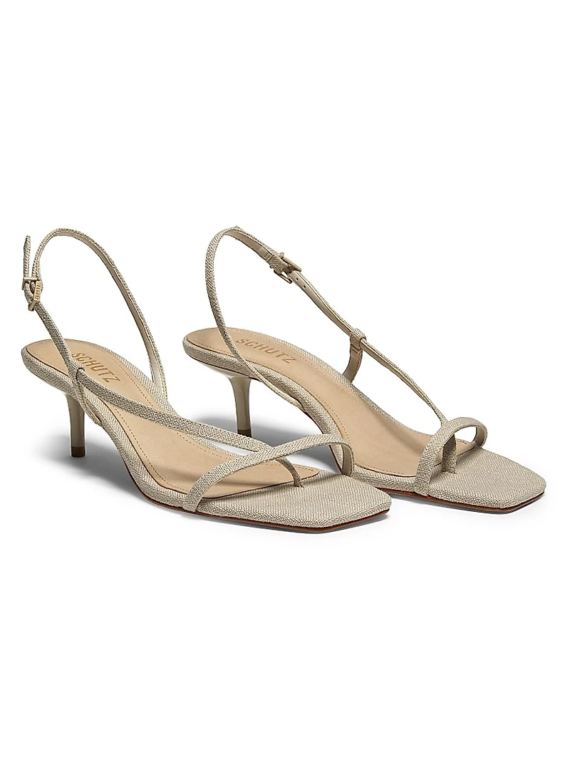 Heloise Linen Sandals