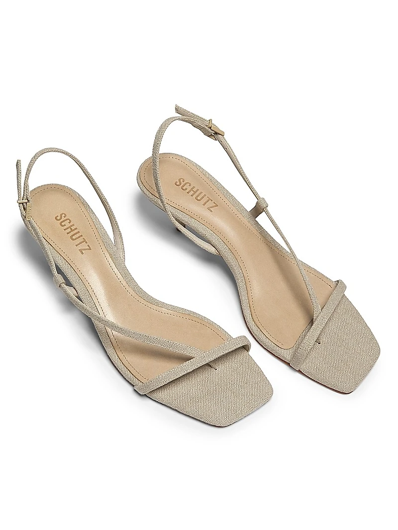 Heloise Linen Sandals