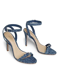 Aurora Denim High-Heel Sandals
