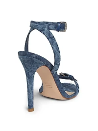Aurora Denim High-Heel Sandals