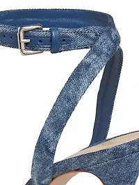 Aurora Denim High-Heel Sandals