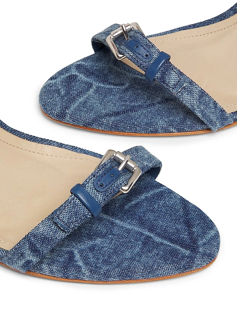 Aurora Denim High-Heel Sandals