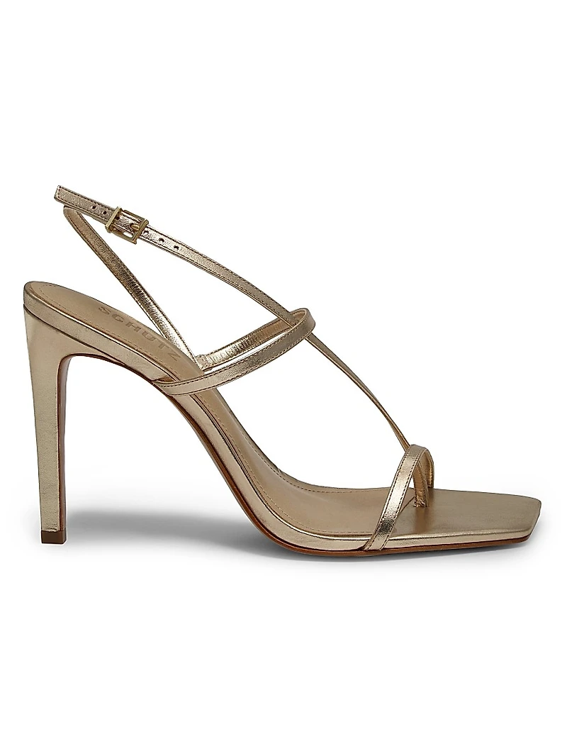 Heloise 100MM Metallic Leather Sandals