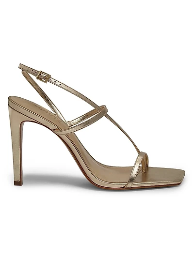 Heloise 100MM Metallic Leather Sandals