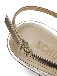 Heloise 100MM Metallic Leather Sandals