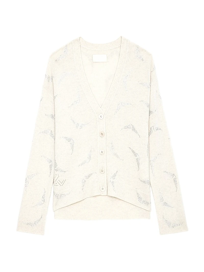 Mirka Crystal-Embellished Cashmere Cardigan