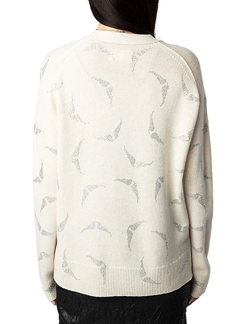 Mirka Crystal-Embellished Cashmere Cardigan