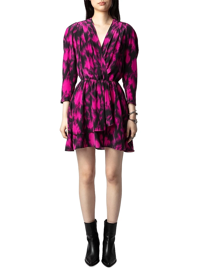Rogers Floral Silk Minidress