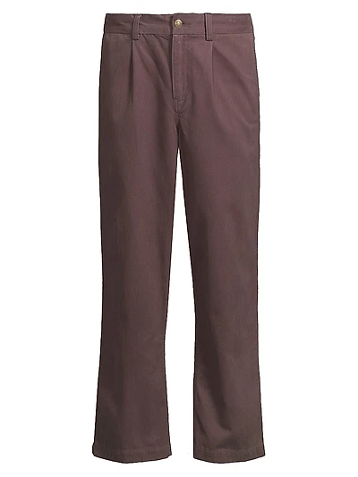 Dreamweaver Twill Mid-Rise Straight-Leg Pants