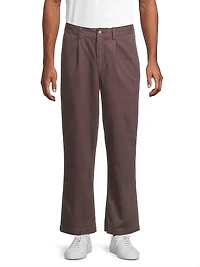 Dreamweaver Twill Mid-Rise Straight-Leg Pants