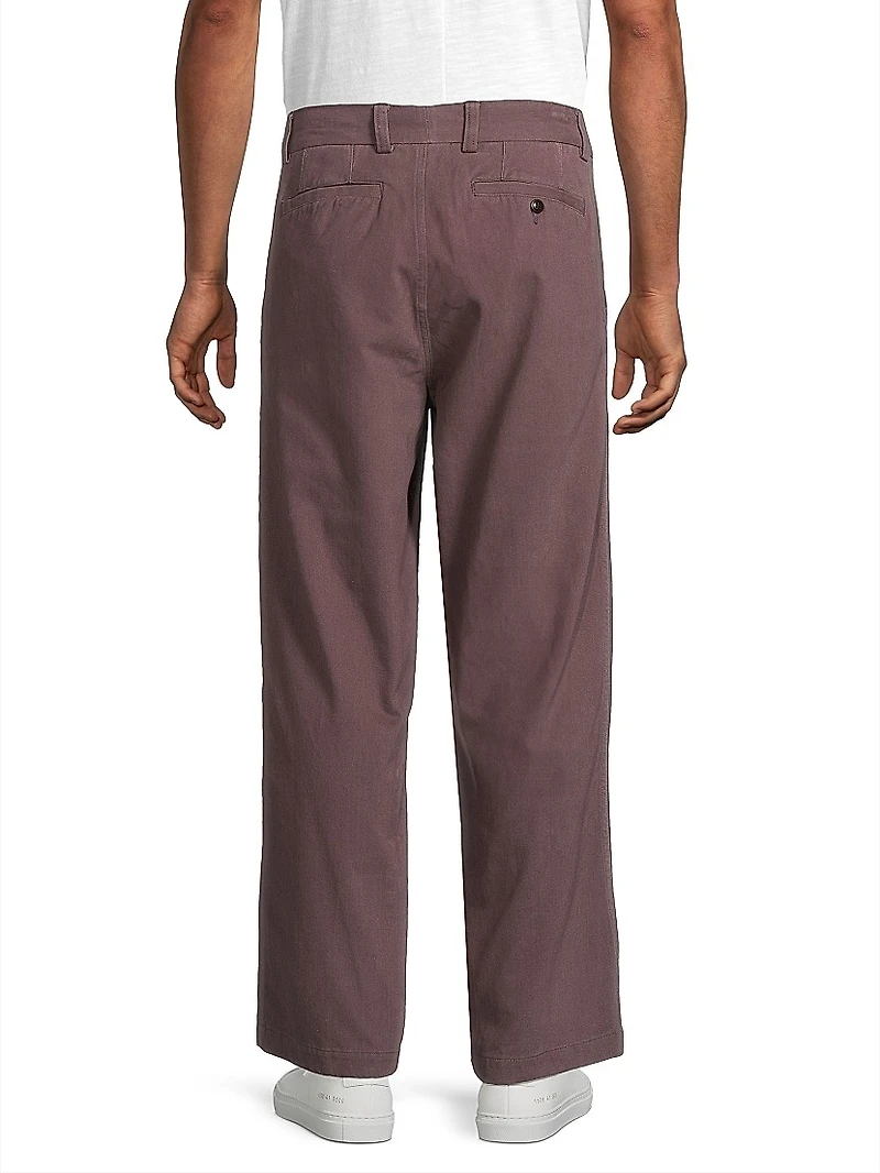 Dreamweaver Twill Mid-Rise Straight-Leg Pants