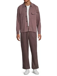 Dreamweaver Twill Mid-Rise Straight-Leg Pants