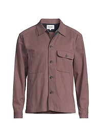 Dreamweaver Twill Button-Front Military Jacket