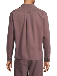 Dreamweaver Twill Button-Front Military Jacket