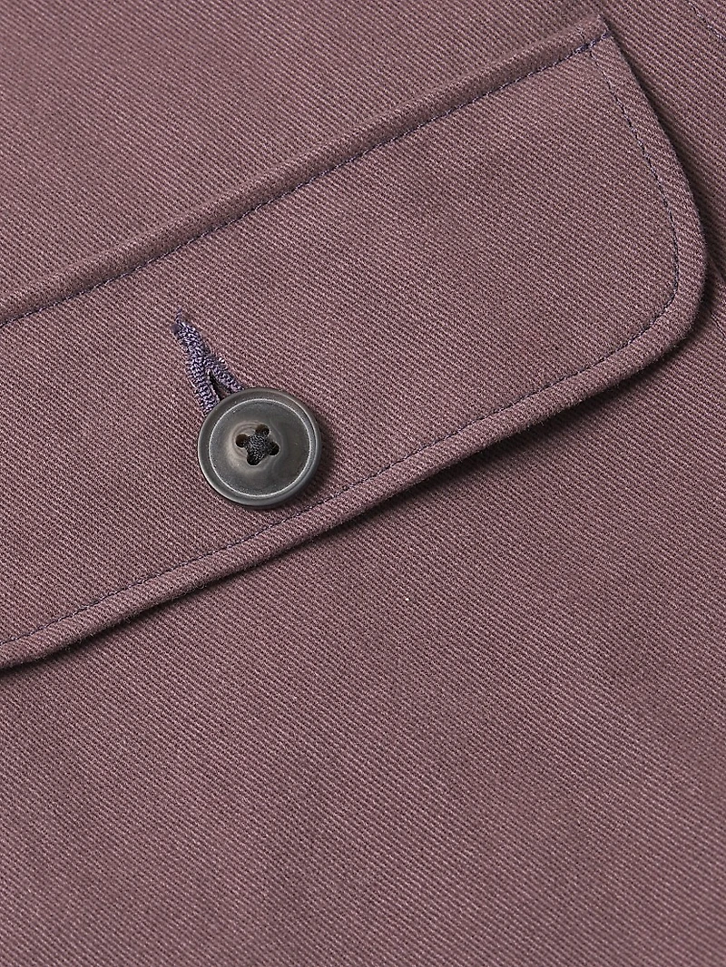 Dreamweaver Twill Button-Front Military Jacket