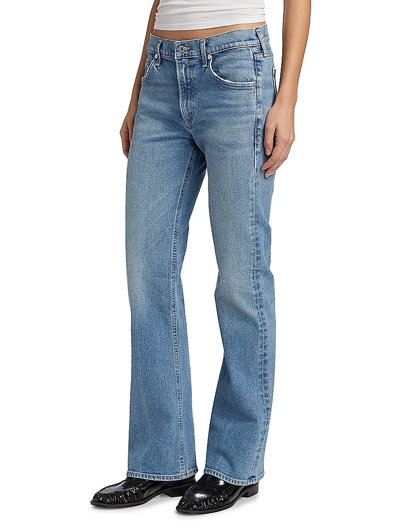 Genova Low-Slung Boot-Cut Jeans