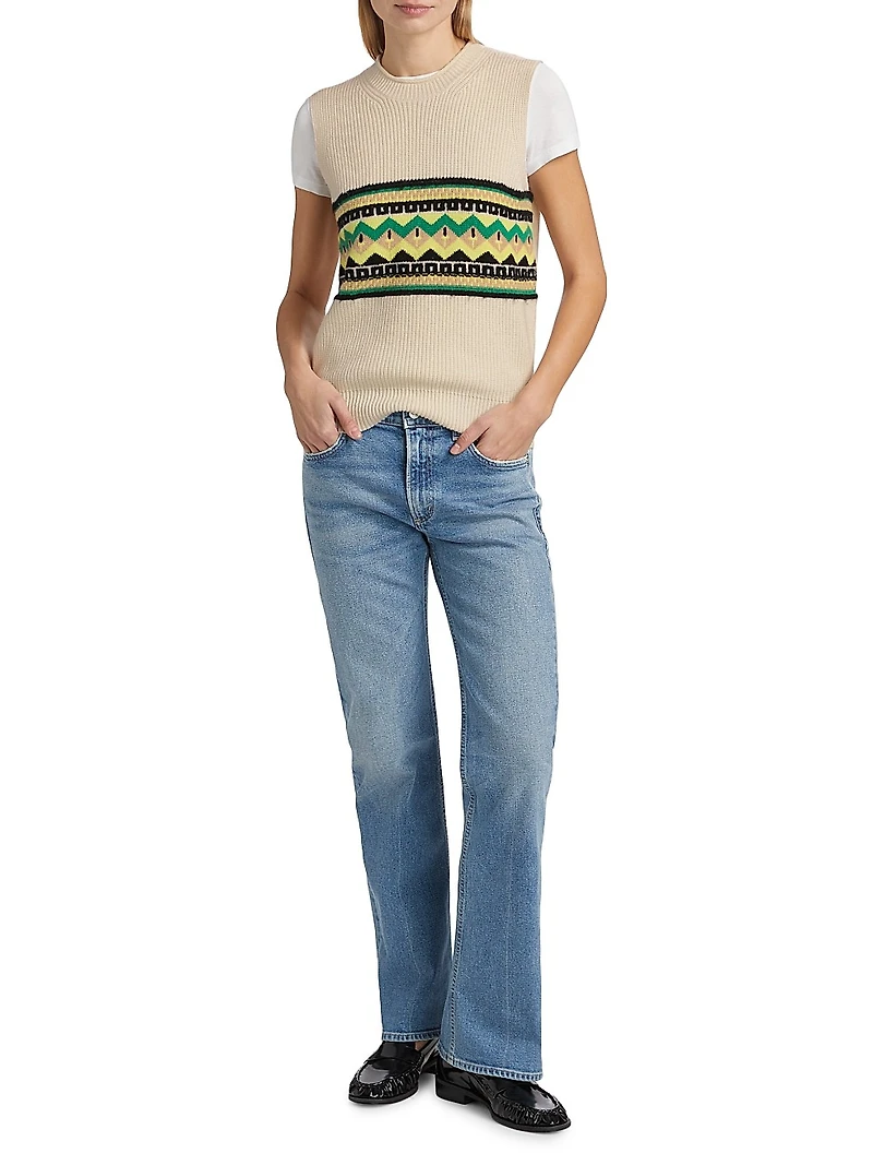 Genova Low-Slung Boot-Cut Jeans