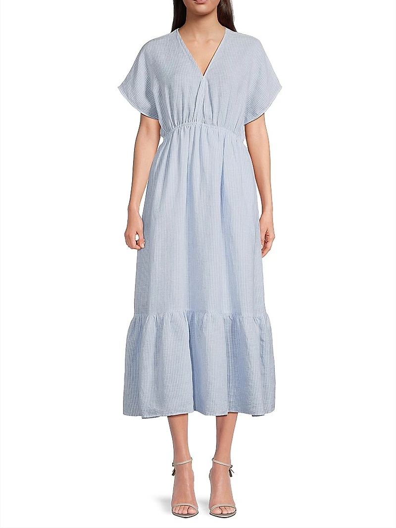 Bexley Striped Linen Maxi Dress