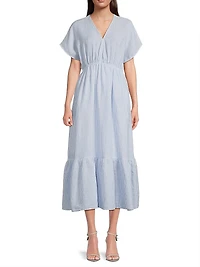 Bexley Striped Linen Maxi Dress