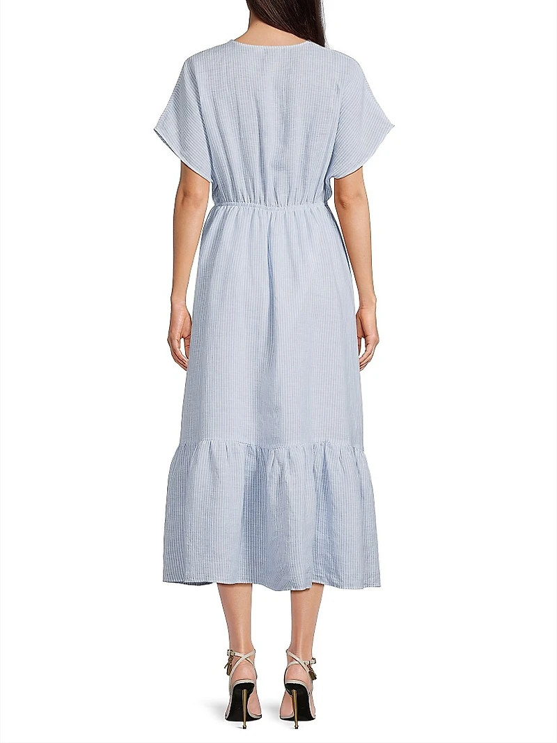 Bexley Striped Linen Maxi Dress