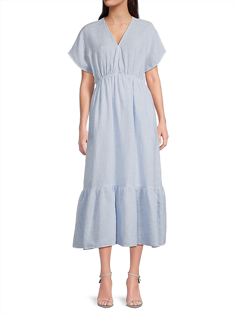 Bexley Striped Linen Maxi Dress