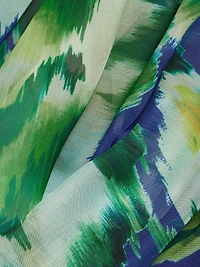 Abstract Floral Chiffon Gown