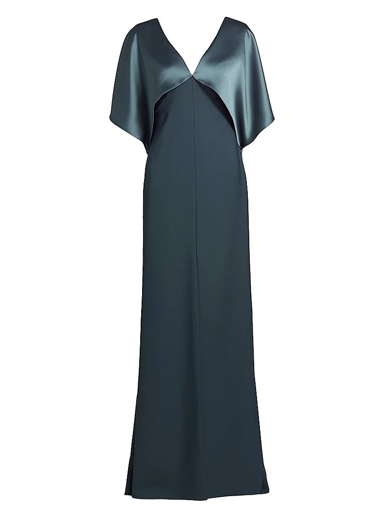 Mix Media Layered Slip Gown