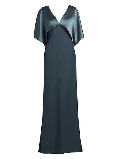 Mix Media Layered Slip Gown