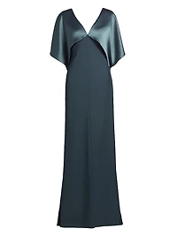 Mix Media Layered Slip Gown
