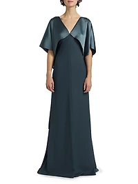Mix Media Layered Slip Gown