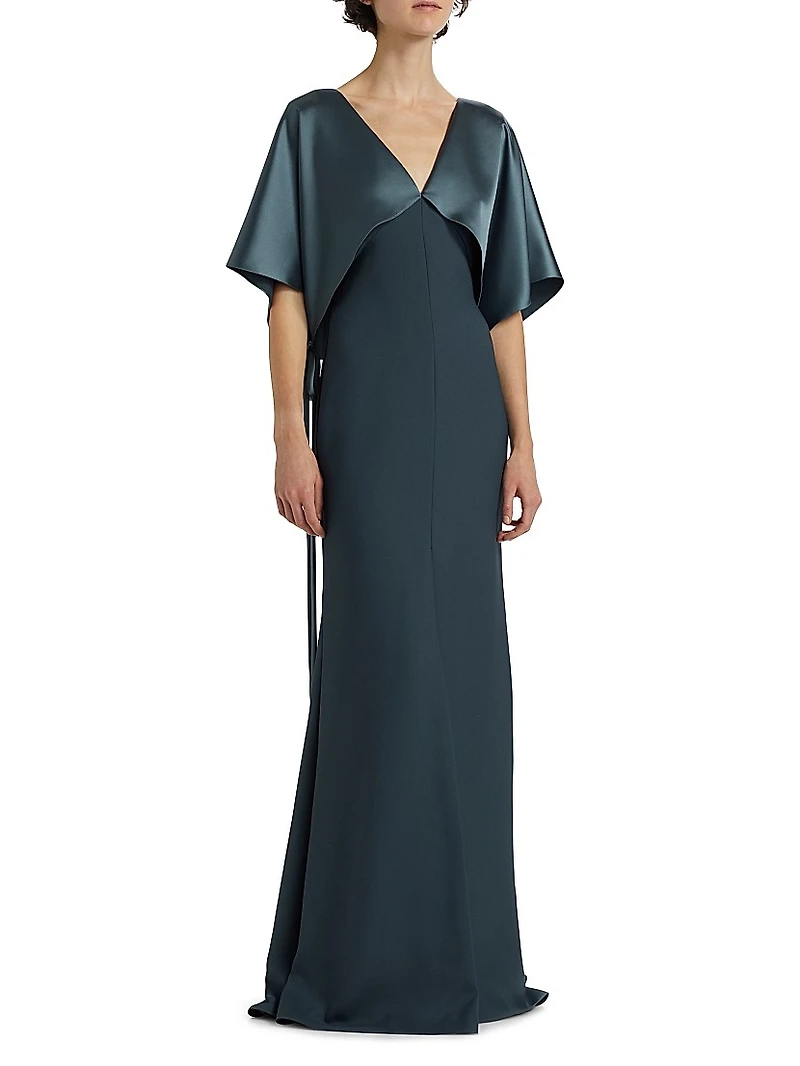 Mix Media Layered Slip Gown