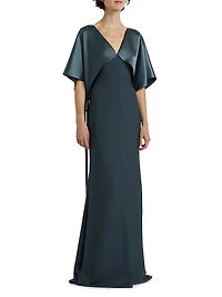 Mix Media Layered Slip Gown