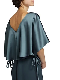 Mix Media Layered Slip Gown