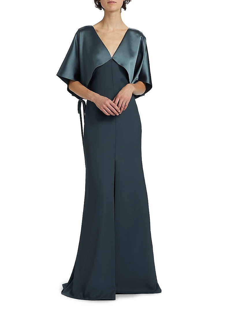 Mix Media Layered Slip Gown