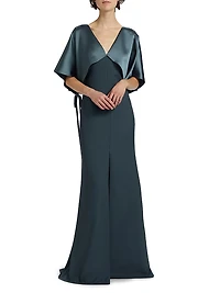 Mix Media Layered Slip Gown