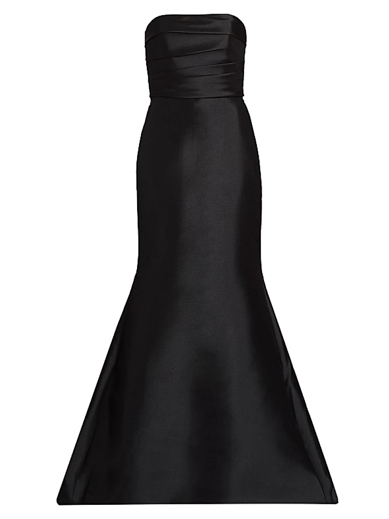 Taffeta Strapless Trumpet Gown