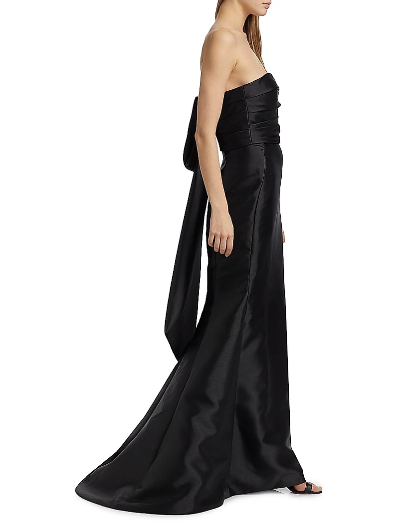 Taffeta Strapless Trumpet Gown